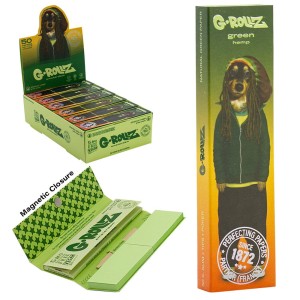 BIBUŁKI G-ROLLZ GREEN HEMP REGGAE KS+FILTER