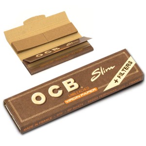 BIBUŁKI OCB VIRGIN BROWN SLIM KS+FILTER