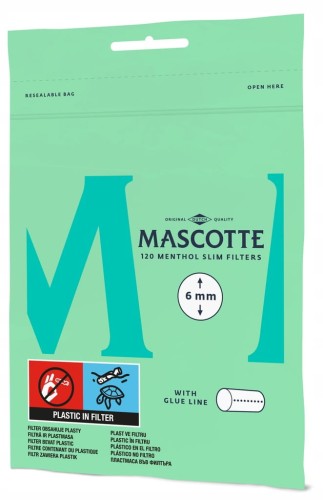 FILTRY MASCOTTE SLIM MENTHOL 6MM 120 SZT