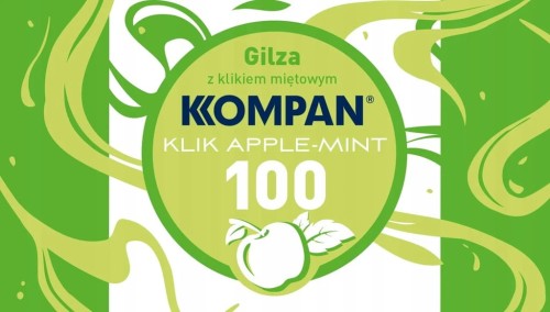 GILZY PAPIEROSOWE KOMPAN KLIK JABŁKO-MIĘTA 100 SZT