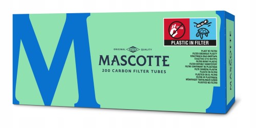 GILZY PAPIEROSOWE MASCOTTE CARBON 200 SZTUK FILTR WĘGLOWY