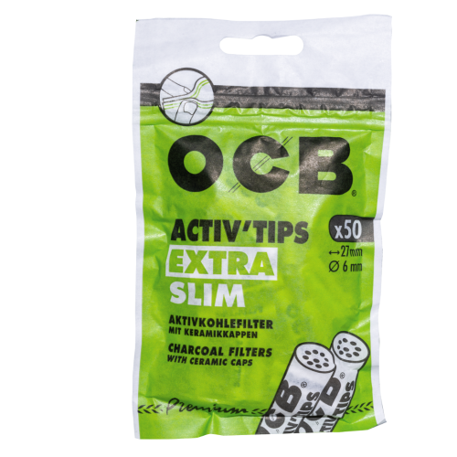 FILTRY OCB EXTRA SLIM ACTIV TIPS A'50