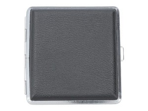 5-9044  Papierośnica-imitacja skóry-CZARNA